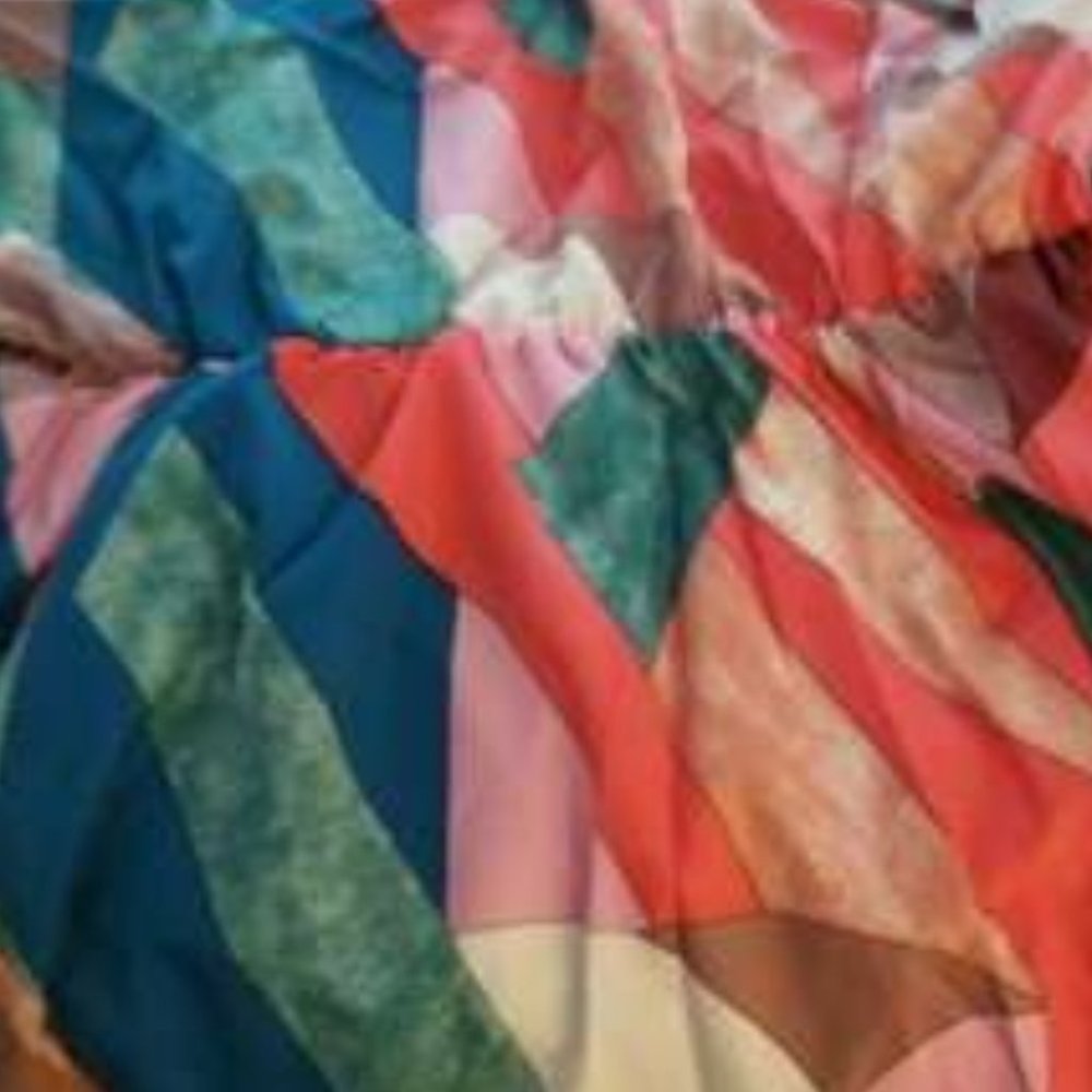 Multicolor Halter Ruffle Hem Maxi Dress - Picture 8 of 8